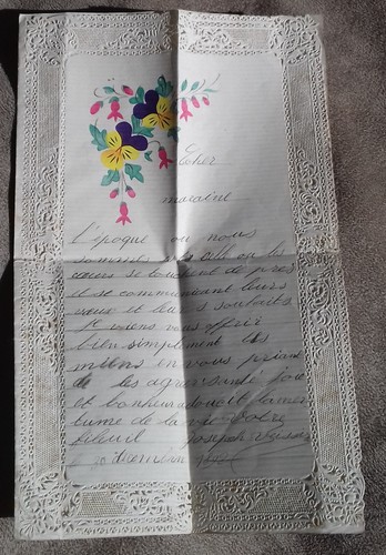 Lettre manuscrite dentelle