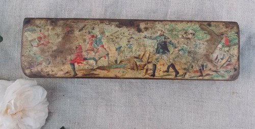 Ancien plumier bois carton - ancien,