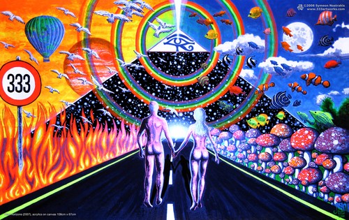 Affiche lumière noire fluo - affiche, uv