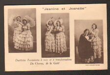 ARTISTE / Mlles JEANINE & JEANETTE / DUETISTE FANTAISISTE TRANSFORMISTE