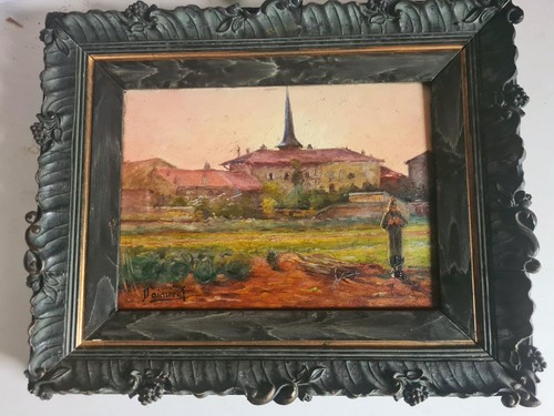 Tableau huile sur bois - huile,