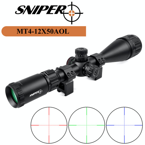 Sniper 12x50mm rifle scope - sniper, 4-12x50mm