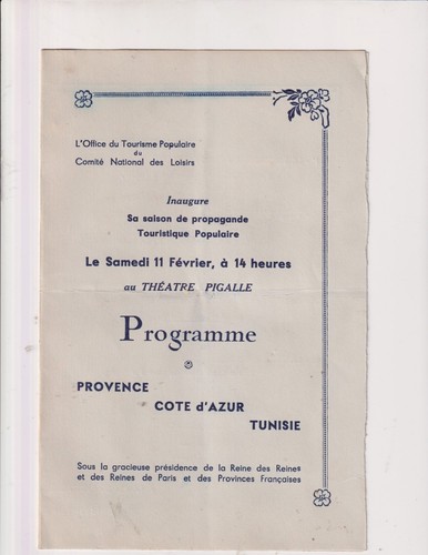 Circa 1950 programme - 1950.,