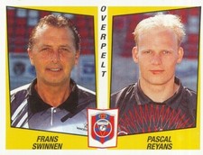 442 FRANS SWINNEN PASCAL REYANS BELGIQUE OVERPELT.VV STICKER FOOTBALL 97 PANINI