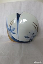 Grand vase porcelaine signé Porcelaine de VIREBENT Puy l'Evéque