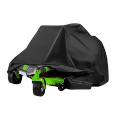 Couvercle de tracteur de pelouse étanche 210D avec cordon noir 201x140x117cm