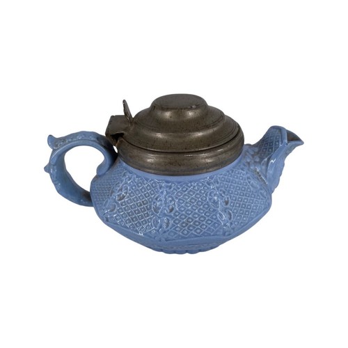 Théière bleue faïence - théière, en