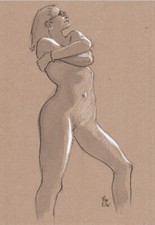 Nu nude dessin original k05