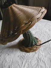 PETITE LAMPE INCLINEE  ANNEES 50    PAILLE   TRESSEE