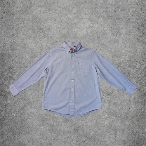 Blue and white striped - shirt,