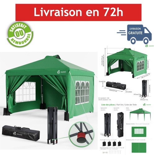 Tonnelle jardin vounot 3x3m - de,