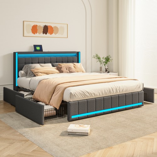 Lit 140 200 avec espace - avec,