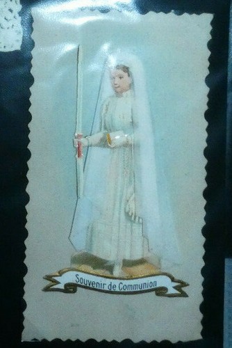 Image pieuse rhodoid souvenir - pieuse,