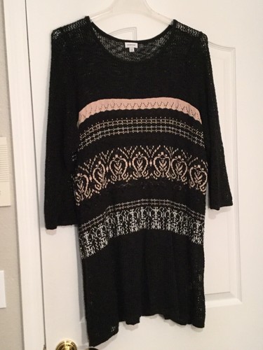 Avenue black beige crochet - &,