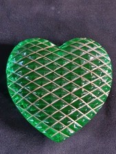 Sublime Coeur En Cristal Taillé De Saint Louis Presse Papier Sulfure