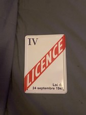 Plaque  Licence IV