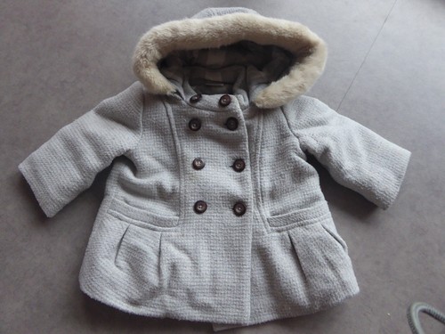 Manteau lainage gris - manteau,