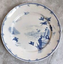 Ancienne Vaisselle Assiette Plate Gien Modèle Vol d Oiseaux Terre De Fer