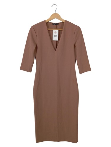 Zara robe pull femme marron - pull,