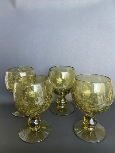 Lot verres bullés vert - de, 4