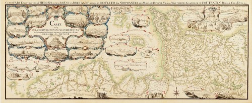 Carte normandie bretagne 1754 - carte,