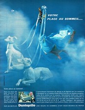 Publicité Advertising 099  1966  matelas Dunlopillo  votre place au sommeil