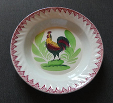 plat creux decor au coq , choisy le roi terre de fer