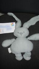 doudou peluche lapin Lapidou tricot vert bleu gris NATTOU