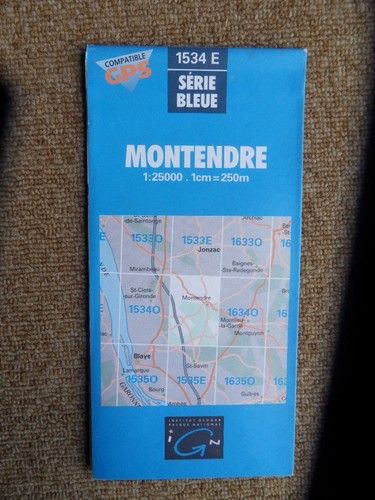 527 carte ign - carte, bleue