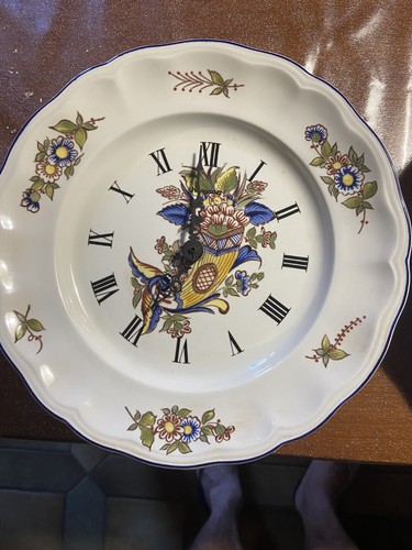 Assiette ancienne horloge - horloge,