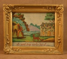 Ancien tableau broderie
