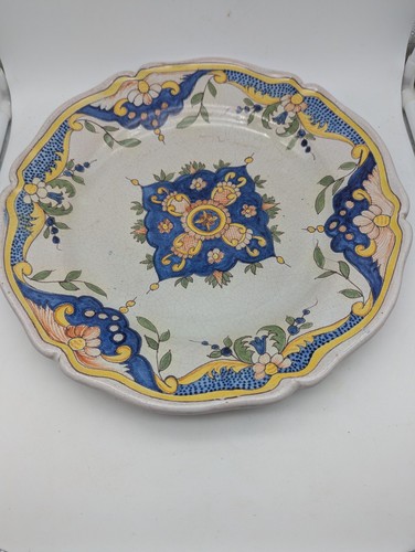 Assiette décor vieux rouen - assiette,