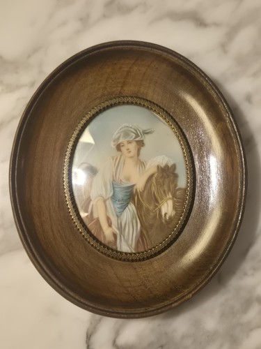 Miniature ancienne peinte - , a