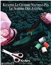 PUBLICITE ADVERTISING 095  1985  KICKERS  chaussures enfants KESMA