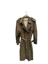 Jil Sander Kaki Cotton Trench Coat Size 40 fits Women M to L