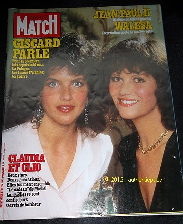 Paris match fevrier - paris, 1982