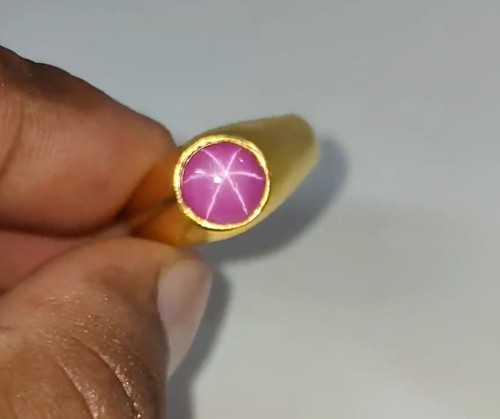 Bague homme ronde naturelle - , cu