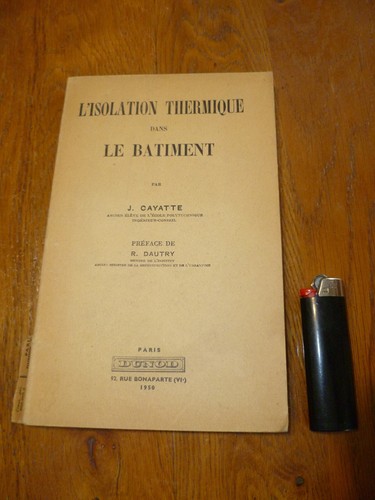 Livre isolation thermique - l'isolation,