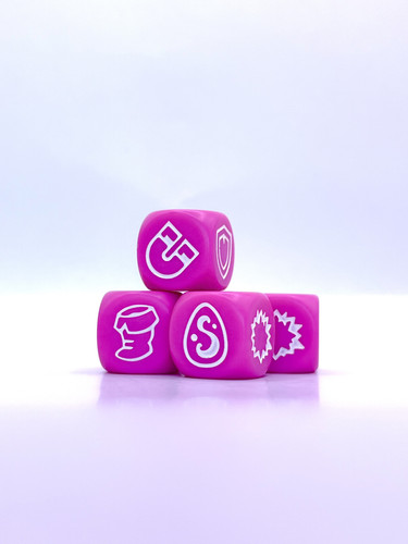 Set dés couleur rose - set,