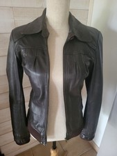 Blouson en cuir femme marron Promod