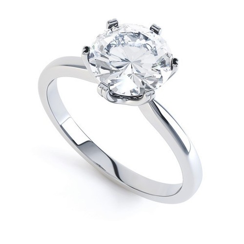 18ct rond brillant coupe - brillant, bague
