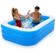 Piscine Gonflable Jardin Enfant 170x115x47 cm Été Extérieure Bain Eau