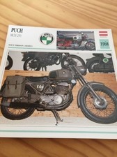 PUCH MCH 250 armée 1968 Carte moto Collection Atlas Autriche