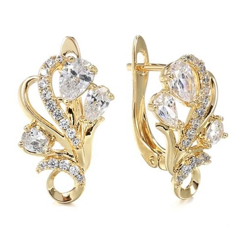 Boucles oreilles couleur or - d'oreilles,