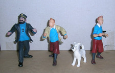 collection lot de figurine tintin capitaine haddock milou plastoy