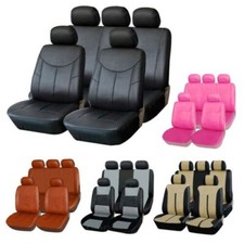 Voiture Universel Housse pour Siège Simili Cuir Noir Beige Gris Braun Rose