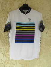 Maillot cycliste MICHELIN PRO SMS SANTINI cycling shirt blanc Bibendum maglia XL