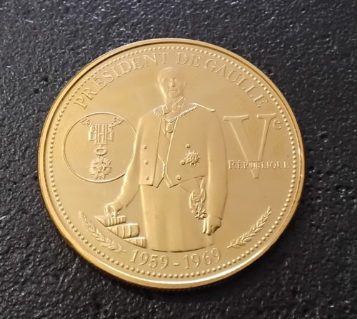 Médaille dorée charles - médaille, de