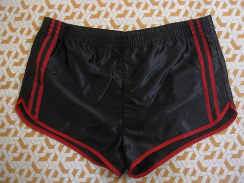 Short noir rouge polyamide - short,