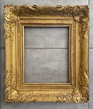Cadre doré ancien à relief sculptés de style Louis XV